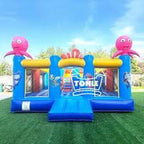 Ocean Theme Inflatable Bouncy Castle with Slide | Kids Jumping Castle for Birthday Parties & Outdoor Play | UAE