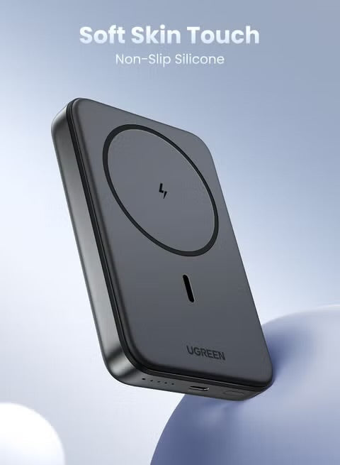 10000 mAh 10000mAh Wireless Power Bank Magnetic MagSafe Wireless Portable Charger Fast Charging Charger PD 20W Wired Charging iPhone MagSafe Charger Battery Pack For iPhone 16 15 Series Apple Watch S10 Airpods Slim-Grey 7.5W