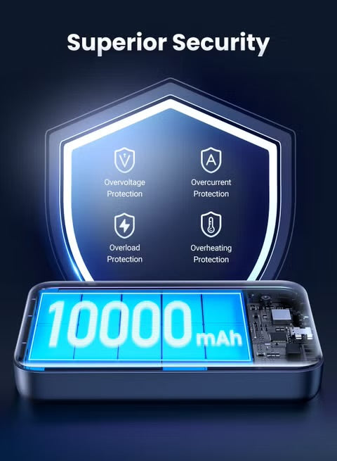 10000 mAh 10000mAh Wireless Power Bank Magnetic MagSafe Wireless Portable Charger Fast Charging Charger PD 20W Wired Charging iPhone MagSafe Charger Battery Pack For iPhone 16 15 Series Apple Watch S10 Airpods Slim-Grey 7.5W