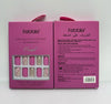 Febble® Hot Pink & Silver Sparkle Press-On Nails | 24pc Salon Glam